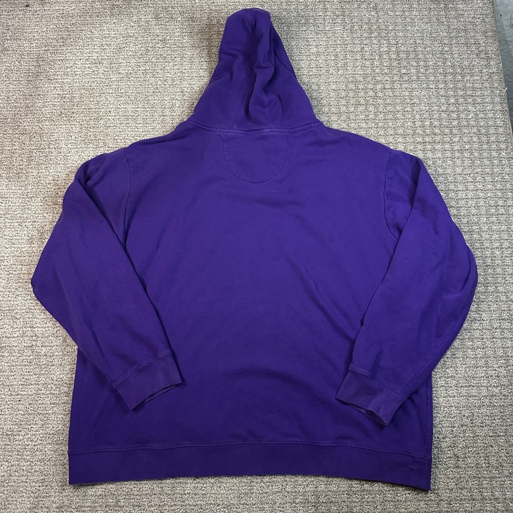 Majestic Minnesota Vikings Hoodie Mens Purple NFL Football Logo Sweatshirt 2XL - Picture 8 of 8